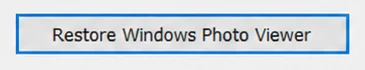 The Restore Windows Photo Viewer button in the app